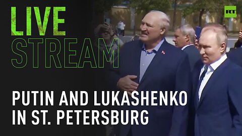 Vladimir Putin and Alexander Lukashenko visit museum in St. Petersburg