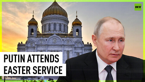 President Putin attends Easter service at Cathedral of Christ the Saviour