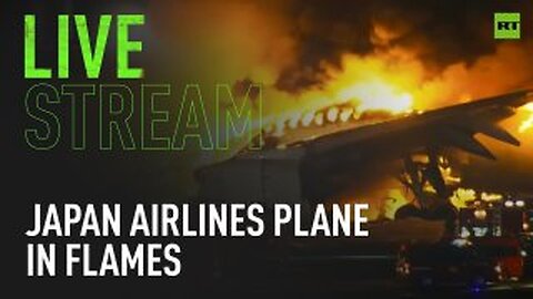 Airplane burning at Tokyo's Haneda airport