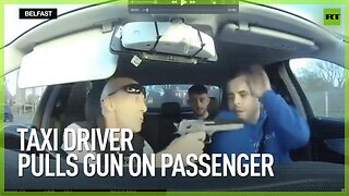 Taxi driver pulls gun on passenger