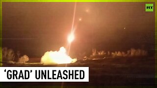 ‘Grad’ MLRS unleashes barrage of missiles