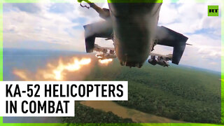 Russian Ka-52 Alligator helicopter crews in combat