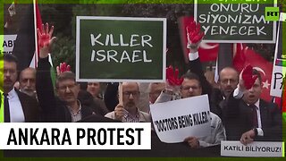 Turkish protesters accuse US of complicity in deaths of Palestinian civilians