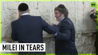 Milei breaks down in tears at Wailing Wall