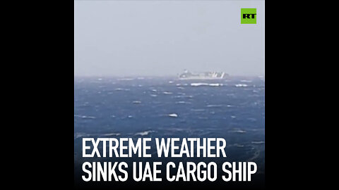 Extreme weather sinks UAE cargo ship