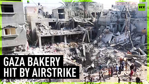 Gaza bakery hit by airstrike
