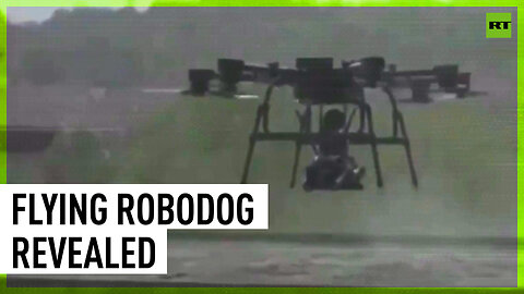 Robot ATTACK DOG dropped off by drone