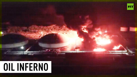 Lightning sparks massive fire in Cuban oil tanks