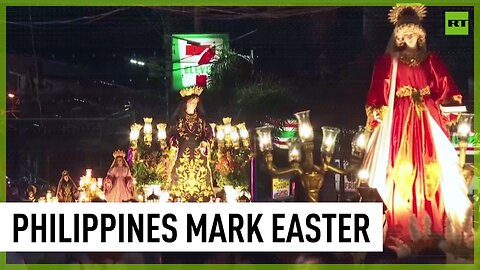 Catholics in the Philippines hold Easter procession