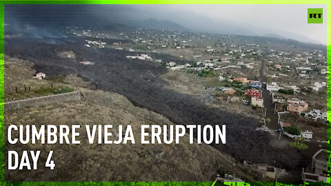 La Palma’s Cumbre Vieja volcano eruption, day 4