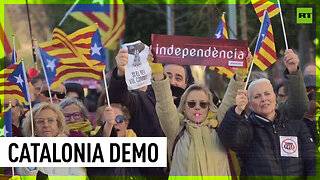Protesters rally against King Felipe VI’s visit to Barcelona