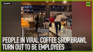 People in viral coffee shop brawl turn out to be employees