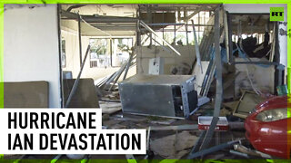 Boats and debris line Fort Myers streets as Hurricane Ian strikes