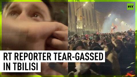 RT reporter tear-gassed as clashes in Tbilisi get violent | EXCLUSIVE FOOTAGE