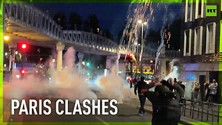 Police clash with protesters in Paris at rally following EU elections