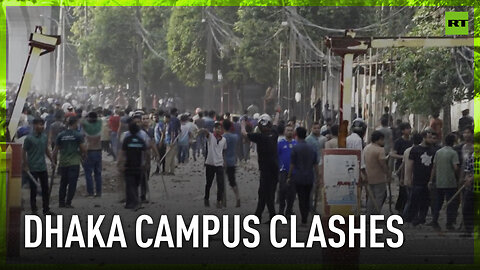 Students protest demanding quota reforms clash at Dhaka University campus