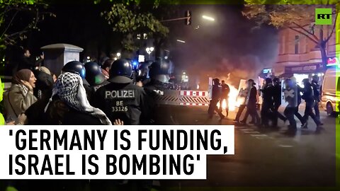 Сlashes erupt at Berlin rally following Gaza hospital attack