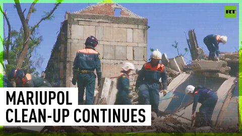 Russian EMERCOM continues clean-up works in Mariupol