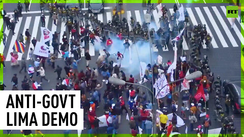 Clashes erupt at anti-Castillo demo