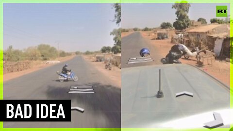 Google Street view car runs over motorcyclist...and chooses to use footage for Street View