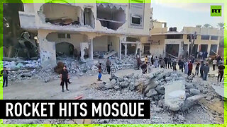 Eight people buried under rubble as airstrike hits mosque in central Gaza