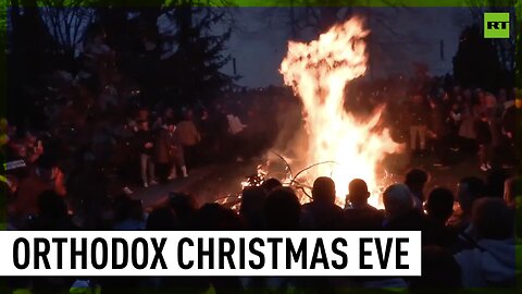 Christmas Eve, but in Eastern European style | Serbians burn giant oak log to mark birth of Christ