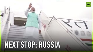 Narendra Modi departs for Moscow