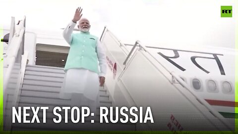 Narendra Modi departs for Moscow