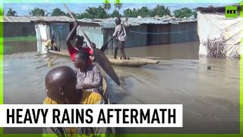 Heavy rains destroy houses in Bangui, Central African Republic