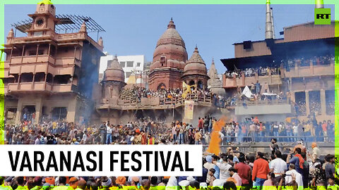 Masan Holi festival takes place in Varanasi
