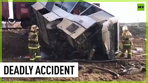8 killed in Russia as bus breaks down on train crossing