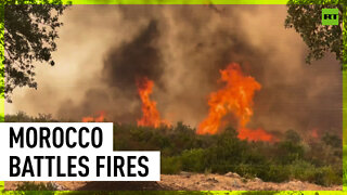 Firefighters battle wildfires in Morocco