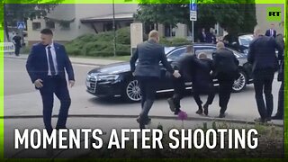 Slovak PM Fico dragged away after being shot