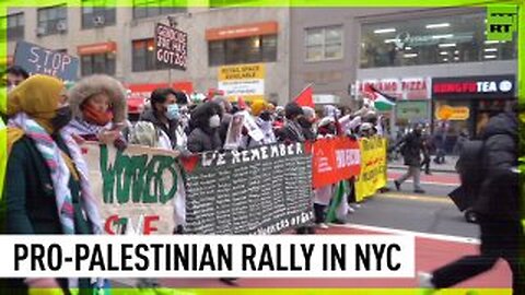 Pro-Palestinian demonstrators march through Manhattan calling for Gaza ceasefire