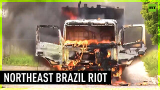 Buses ablaze after three nights of deadly rioting in northeast Brazil