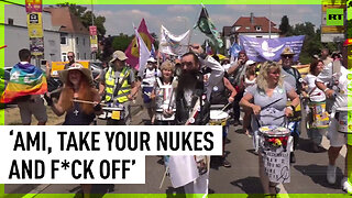 Protesters rally near US military base in Ramstein