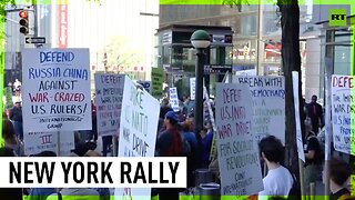 Protest against NATO and arms supplies to Kiev held in NYC