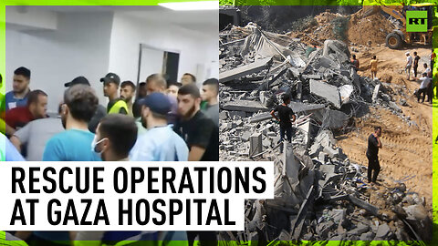 Rescue operation ongoing at Gaza hospital