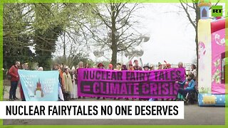 Eco-activists rally in Brussels amid nuclear energy summit