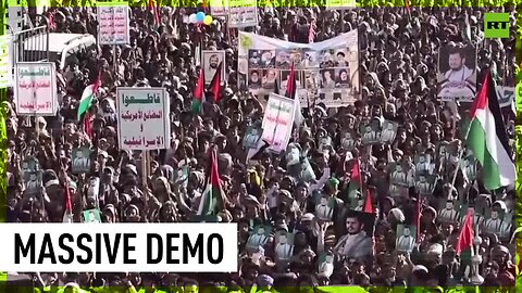 Thousands rally in Yemen in support of Palestinians in Gaza