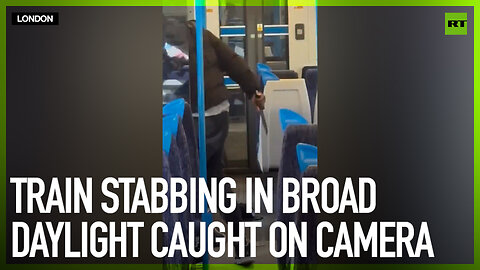 Train stabbing in broad daylight caught on camera