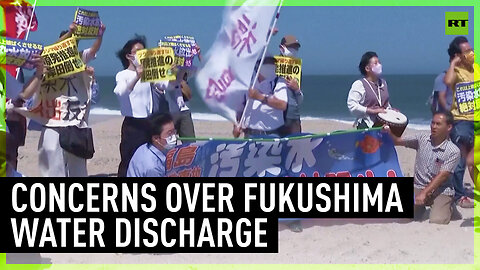Protesters gather at Fukushima as Japan starts dumping contaminated water