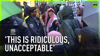NY police push back dozens of pro-Gaza protesters