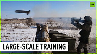 Russian assault troops conduct large-scale firing drills