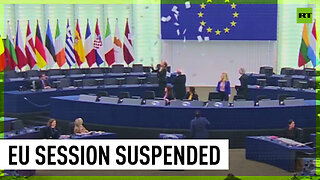 Kurdish protesters interrupt EU Parliament session