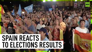 Madrid citizens take to the streets to celebrate general election results