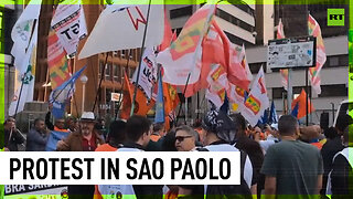 Trade unionists hold mass meeting against indignantly high interest rates in Brazil