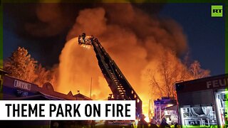 Fire ravages theme park in German town