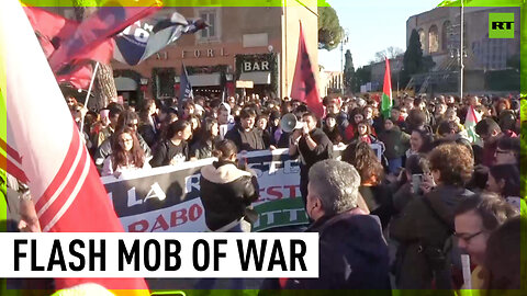 Pro-Palestine activists stage flash mob to mark 100 days of war