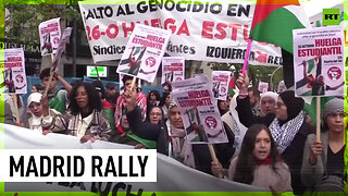 Massive rally held in support of Gaza in Madrid